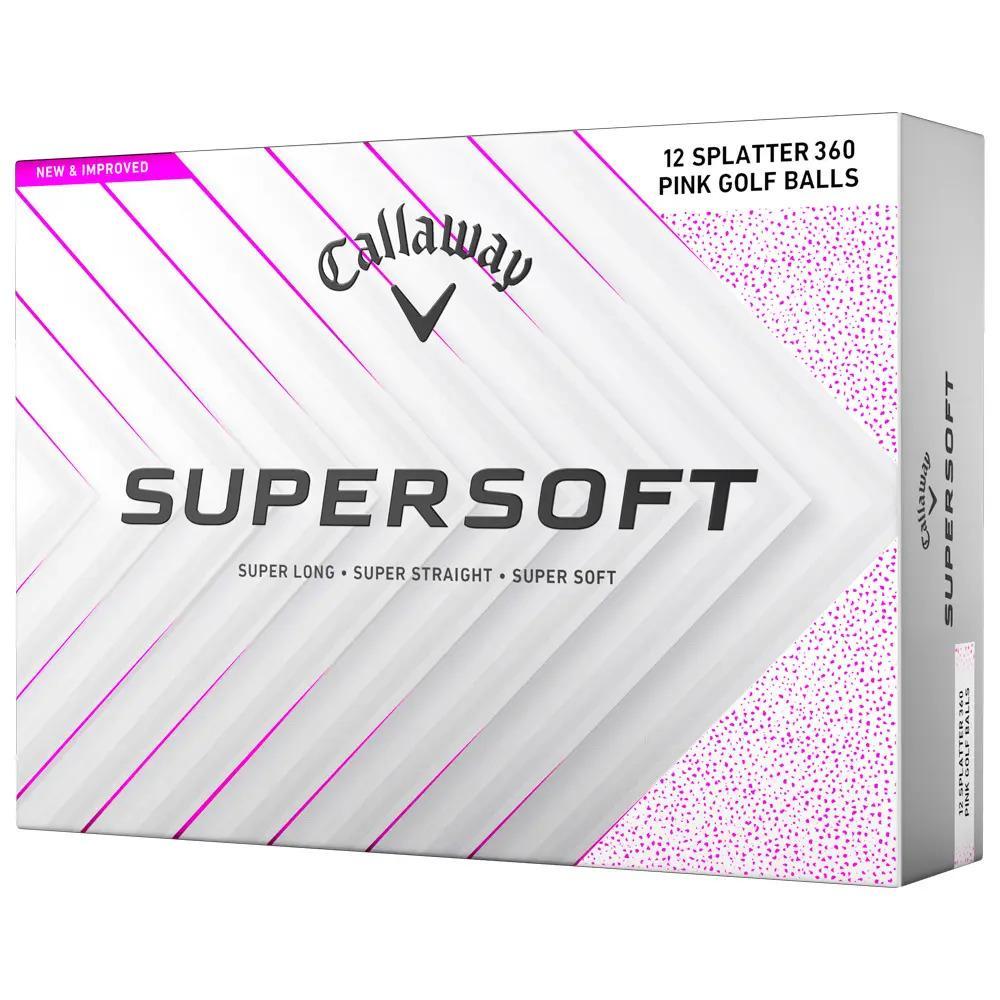 Caja de 12 pelotas de golf Callaway Supersoft Splatter 360 