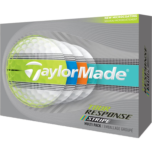 Boite de 12 Balles de Golf TaylorMade Tour Response Stripe