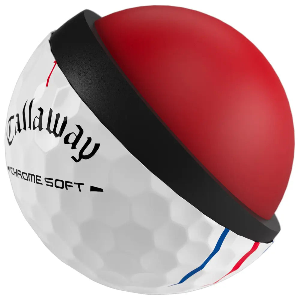 Boite de 12 Balles de Golf Callaway Chrome Soft Triple Track Blanche