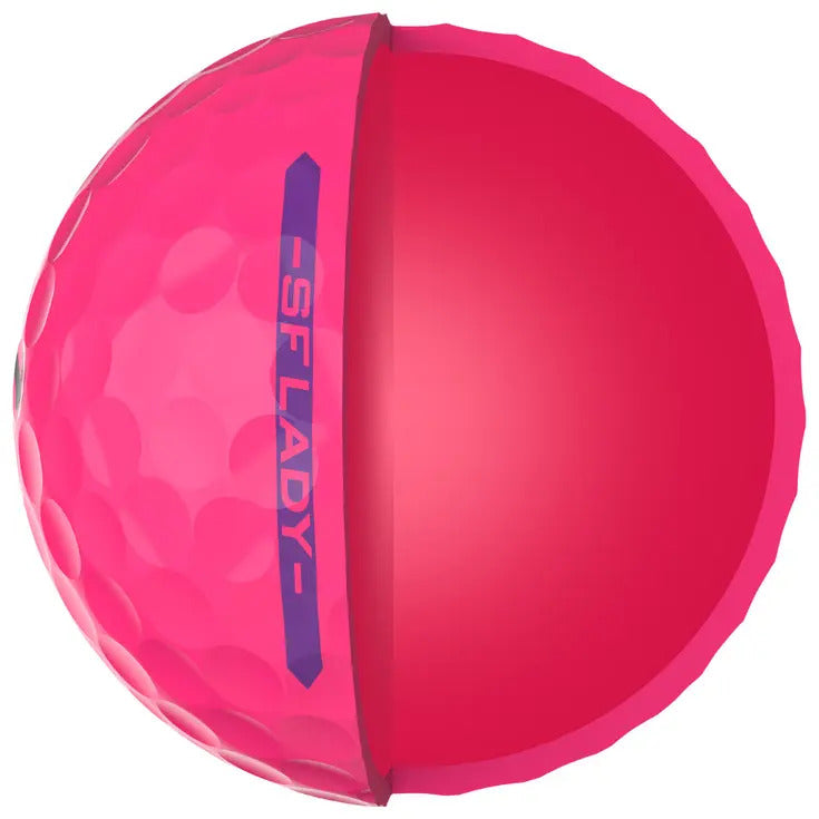 Box of 12 Srixon Soft Feel Ladies Rose Passion Golf Balls