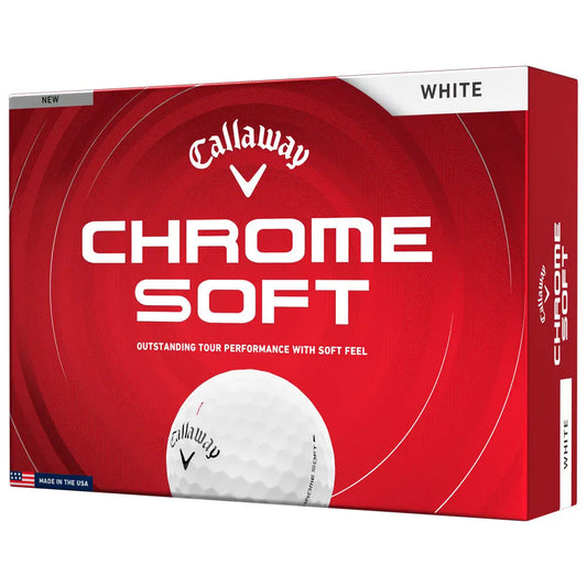 Boite de 12 Balles de Golf Callaway Chrome Soft Blanche