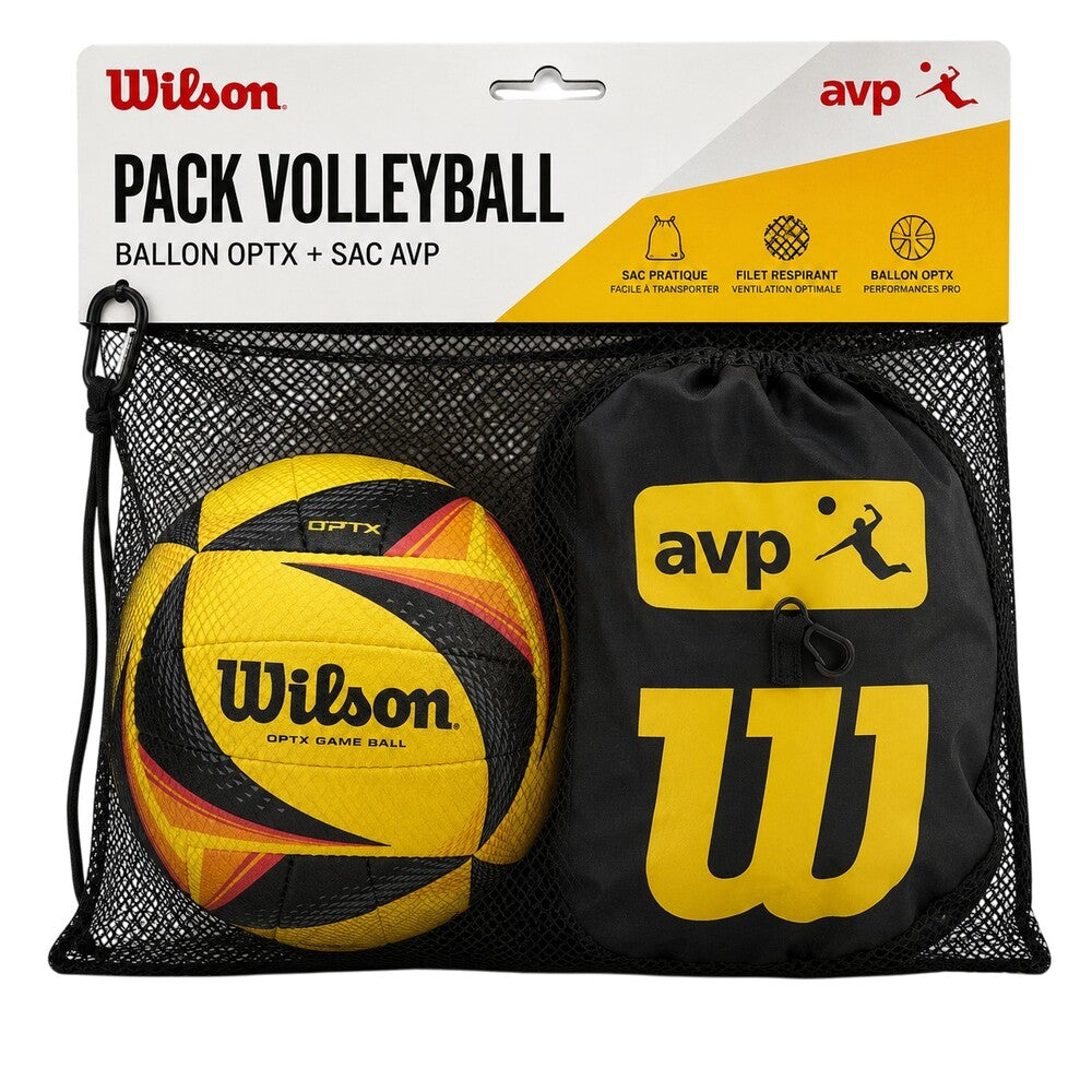 Pack Ballon Wilson OPTX Officiel + Sac Filet AVP