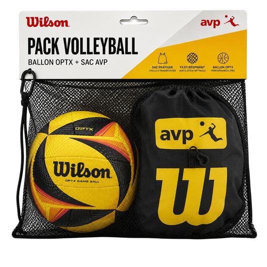 Pack Ballon Wilson OPTX Officiel + Sac Filet AVP