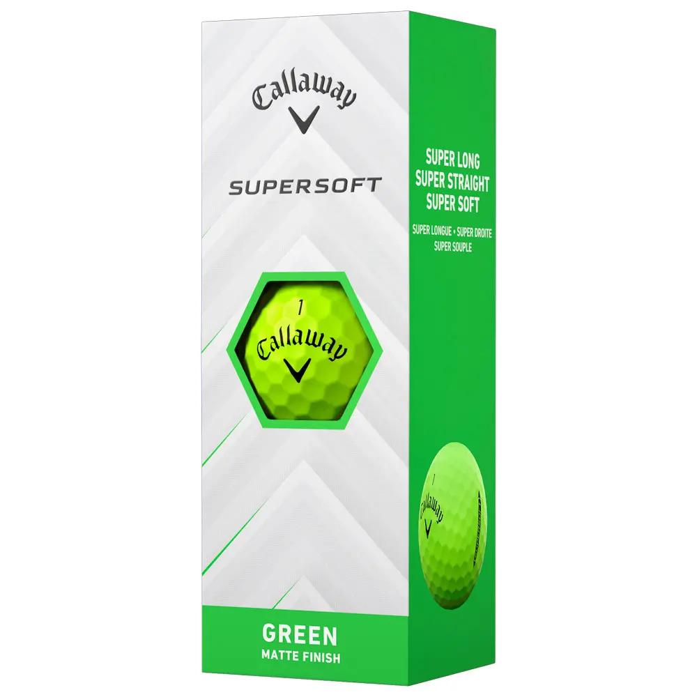 Boite de 12 Balles de Golf Callaway Supersoft Verte New