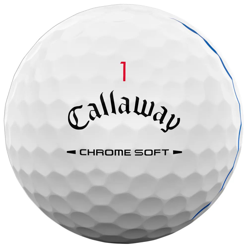 Boite de 12 Balles de Golf Callaway Chrome Soft Triple Track Blanche