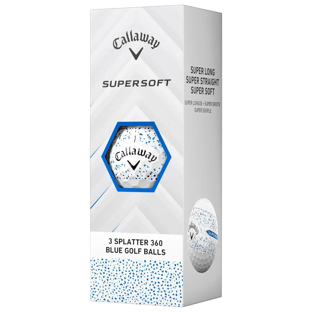 Caja de 12 pelotas de golf Callaway Supersoft Splatter 360 