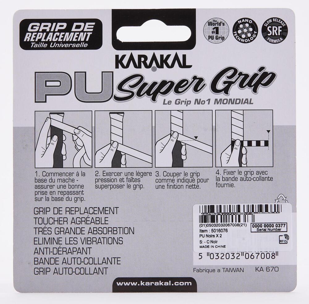 Grip Karakal super PU Bleu - Blister de 2